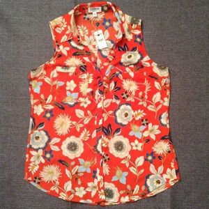 Express Portofino Floral Sleeveless Top